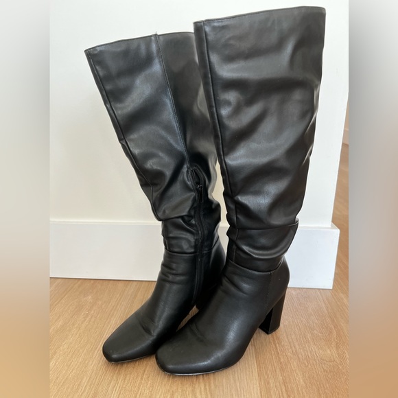 New Look Slouchy Heeled Knee High Boots. Black. US9 - Picture 3 of 5